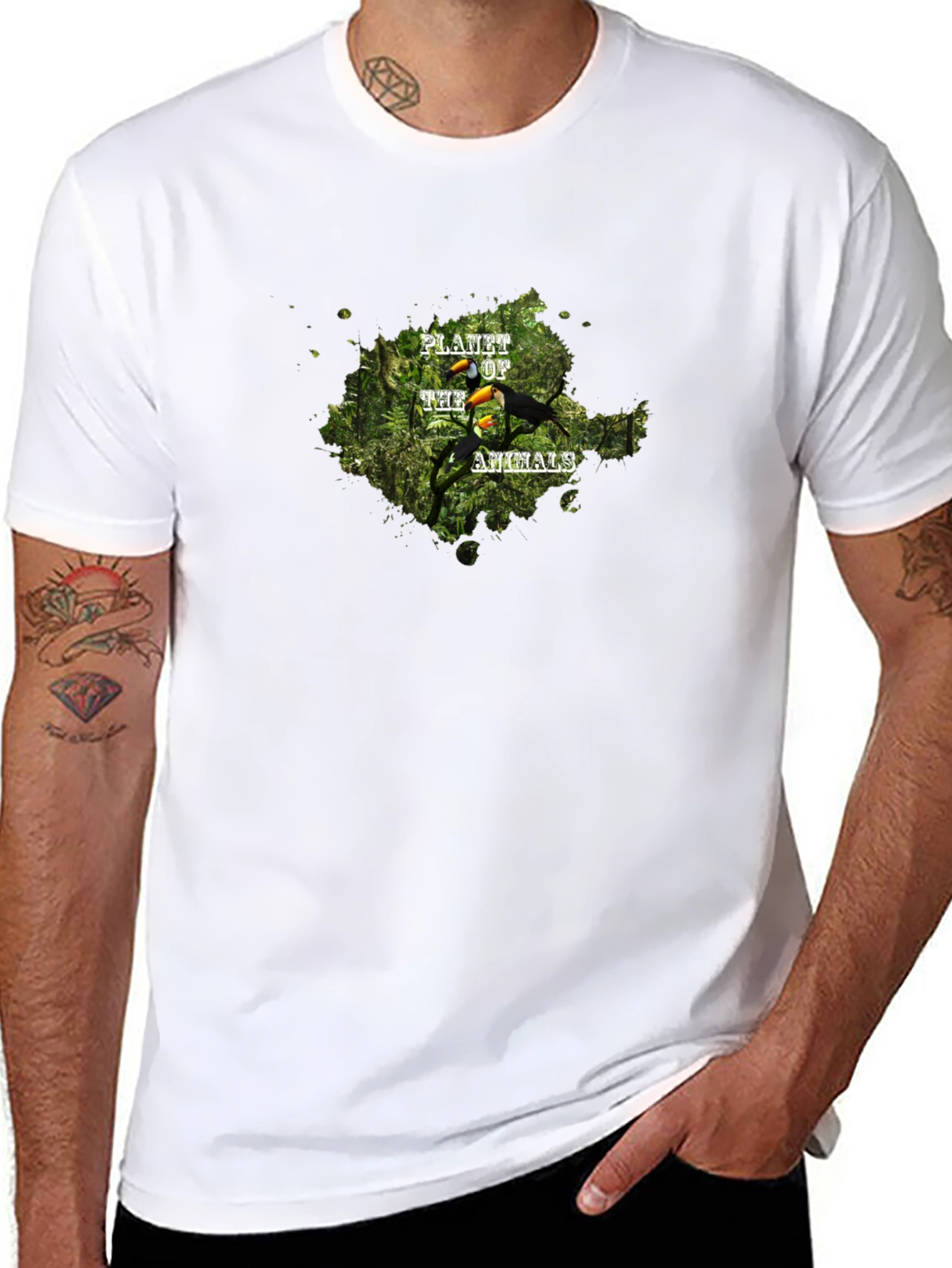 Planet of the Animals Toucan Graphic T-Shirt