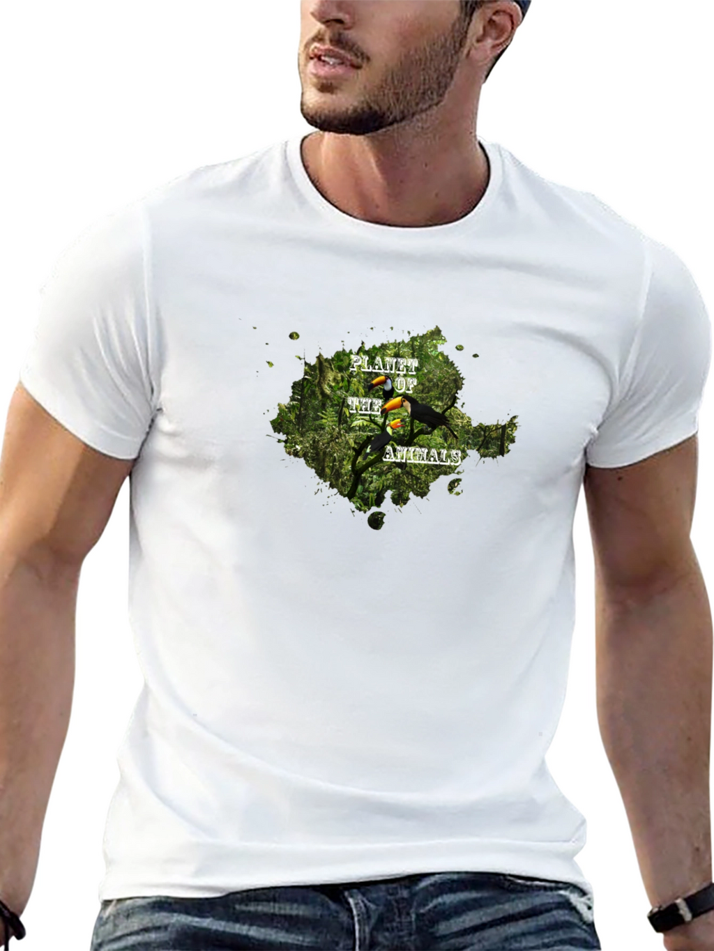 Planet of the Animals Toucan Graphic T-Shirt