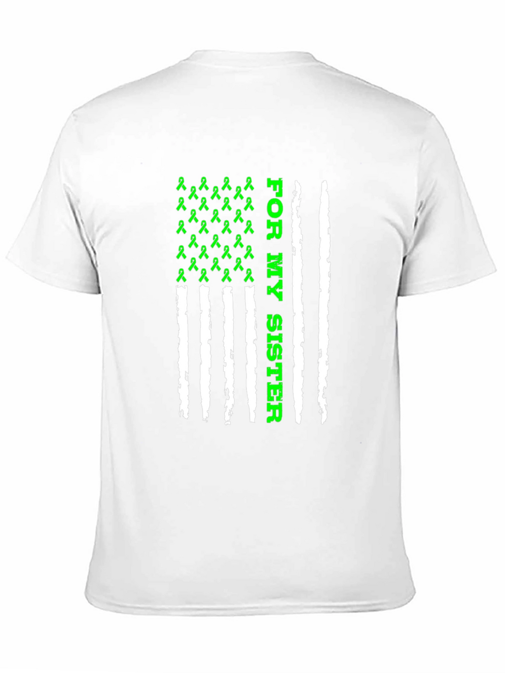 For My Sister Awareness Ribbon USA Flag T-Shirt