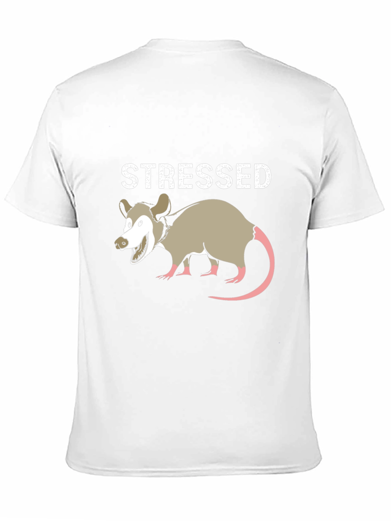 Stressed Opossum Graphic T-Shirt - Black