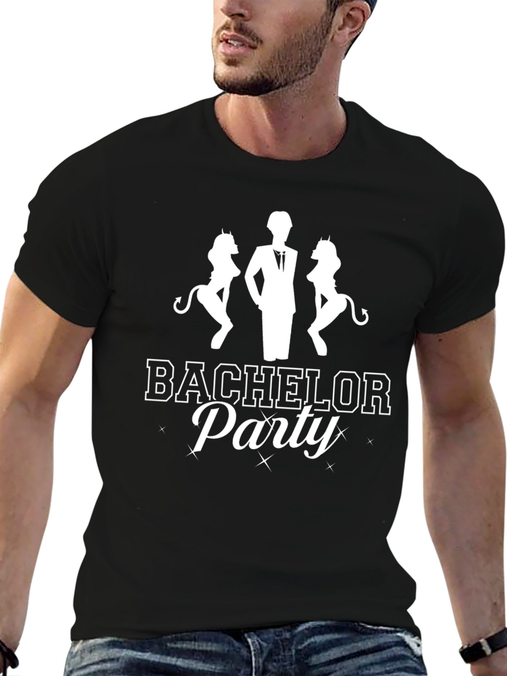 Bachelor Party Graphic Crew Neck T-Shirt