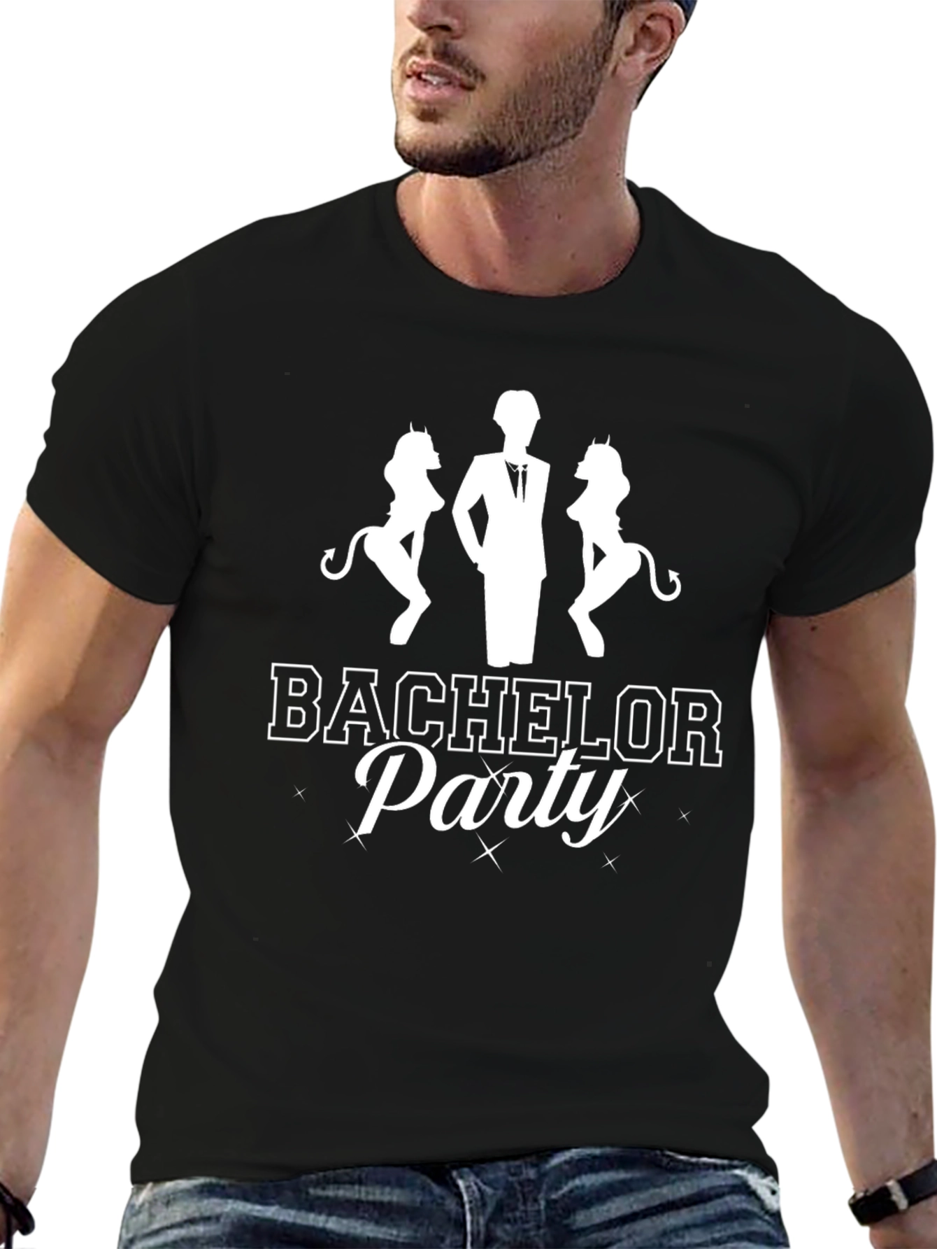 Bachelor Party Graphic Crew Neck T-Shirt