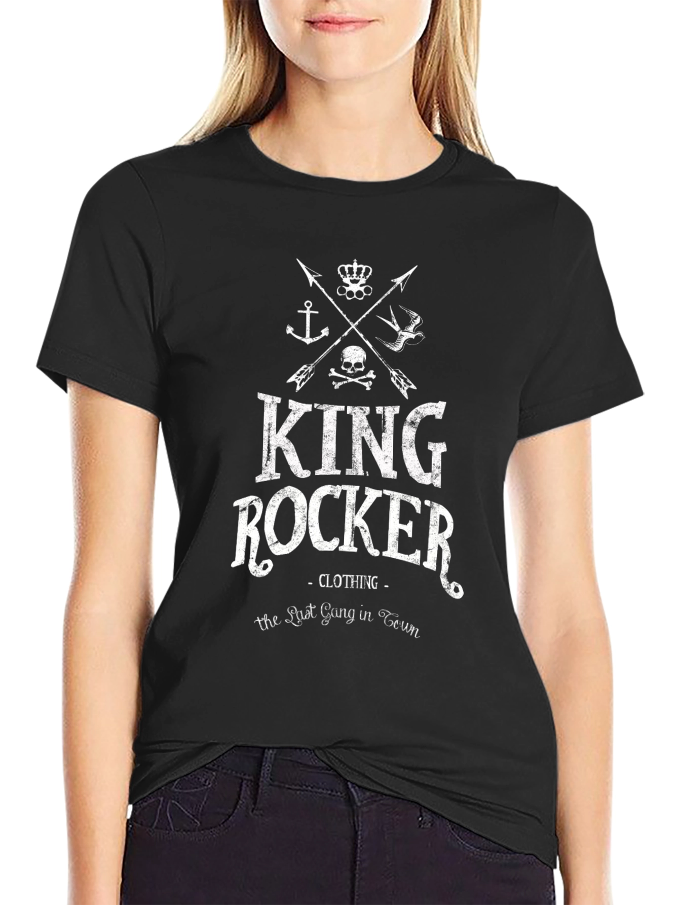 King Rocker Graphic T-Shirt - Black Cotton Tee