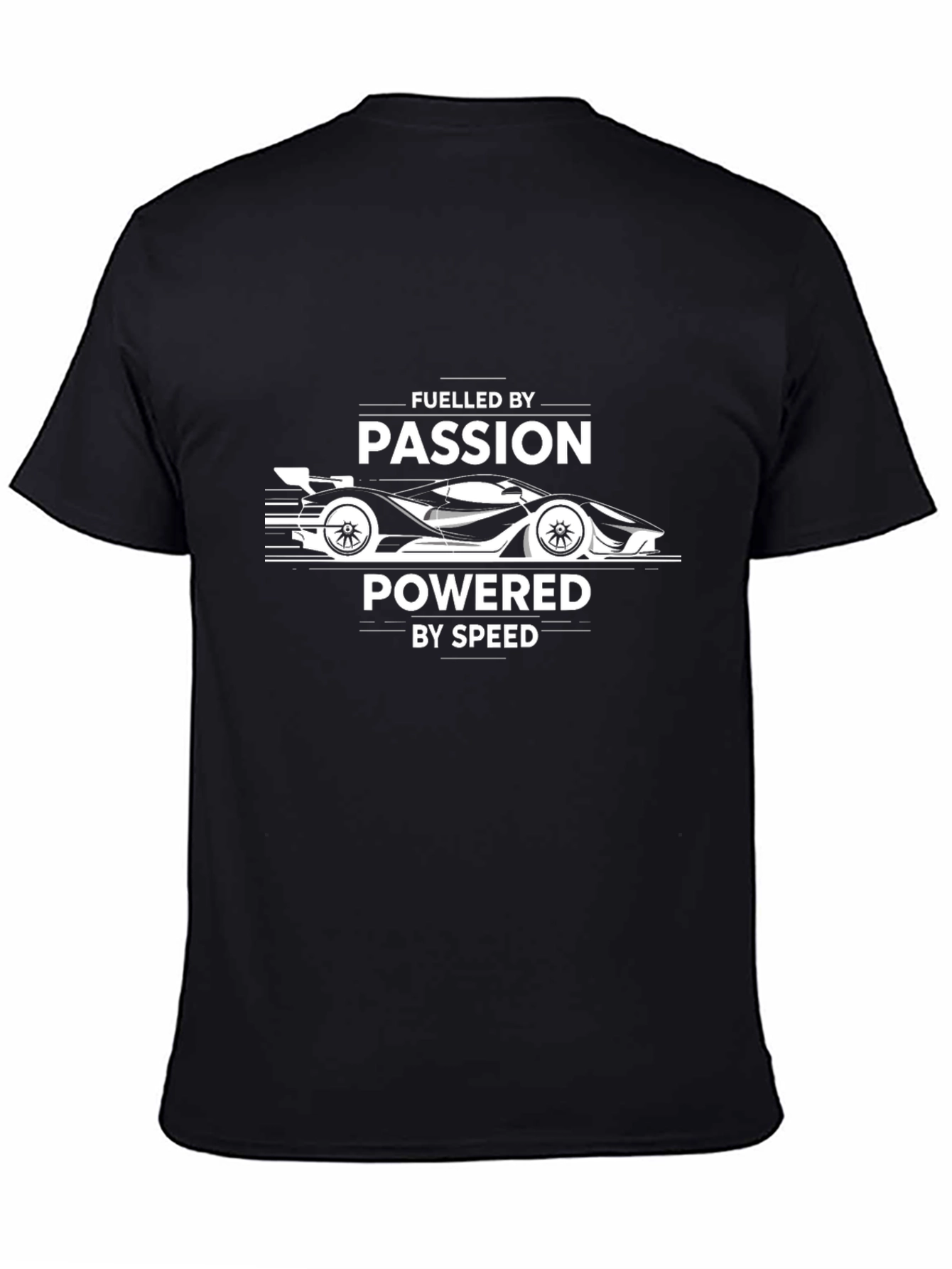 Fueled by Passion Powered by Speed Black T-Shirt