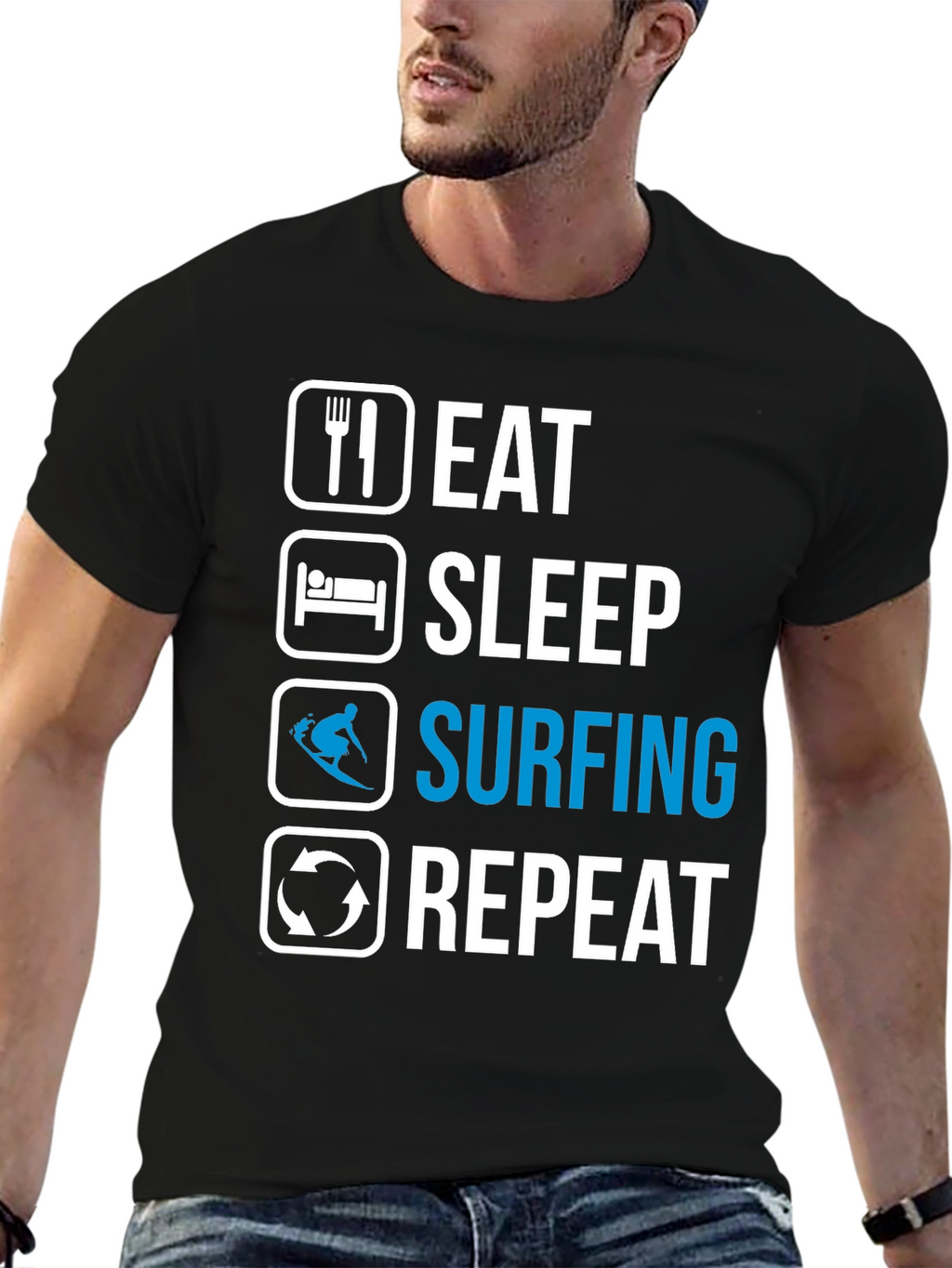 Eat Sleep Surfing Repeat T-Shirt
