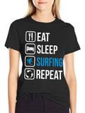 Eat Sleep Surfing Repeat T-Shirt