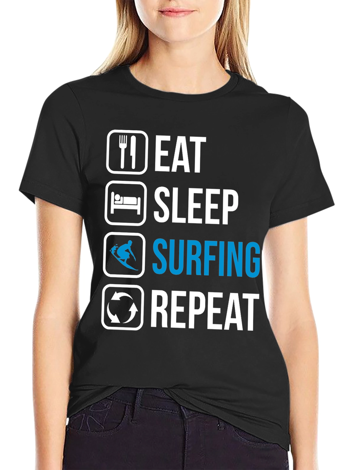 Eat Sleep Surfing Repeat T-Shirt