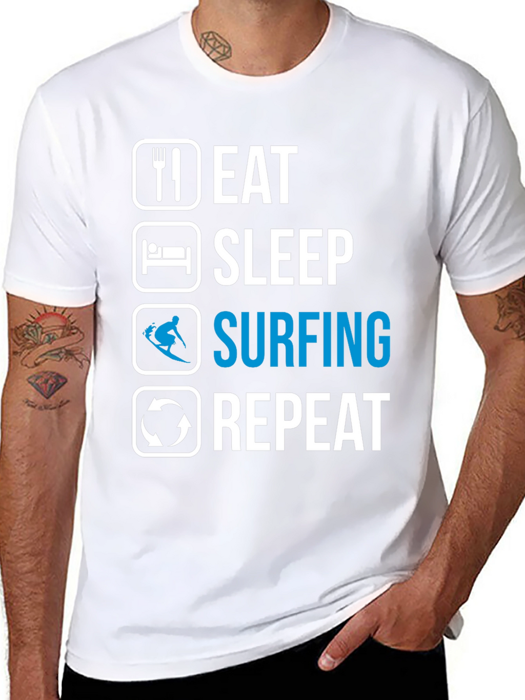 Eat Sleep Surfing Repeat T-Shirt