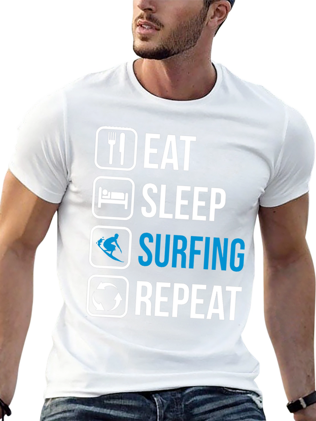 Eat Sleep Surfing Repeat T-Shirt