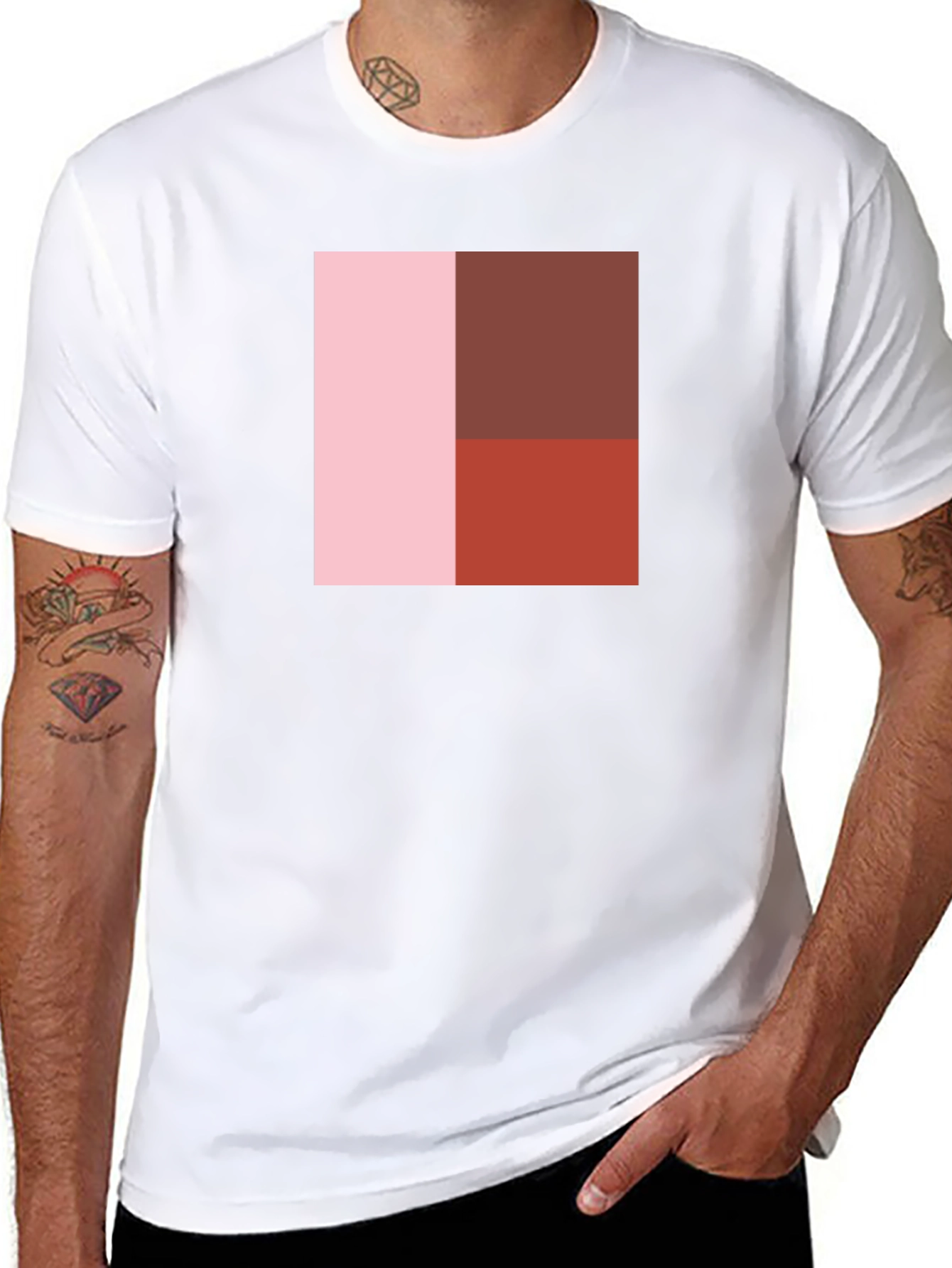 Modern Color Block Tee - Stylish Mens Shirt