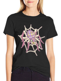 Spider Web Graphic Tee - Fun & Unique Design
