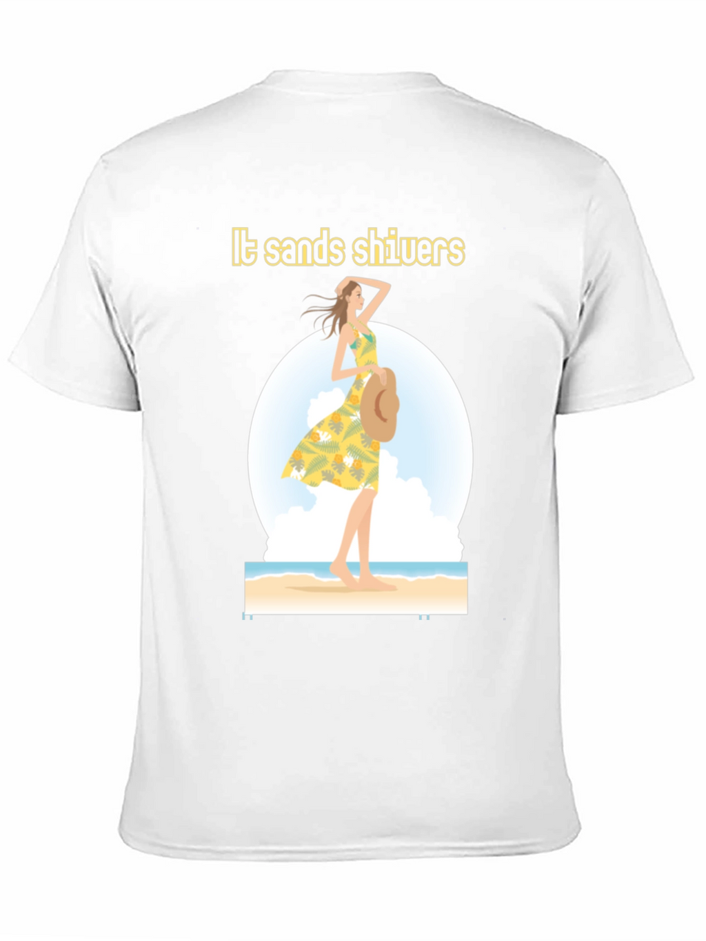 Stylish Black Beach Vibes Graphic T-Shirt