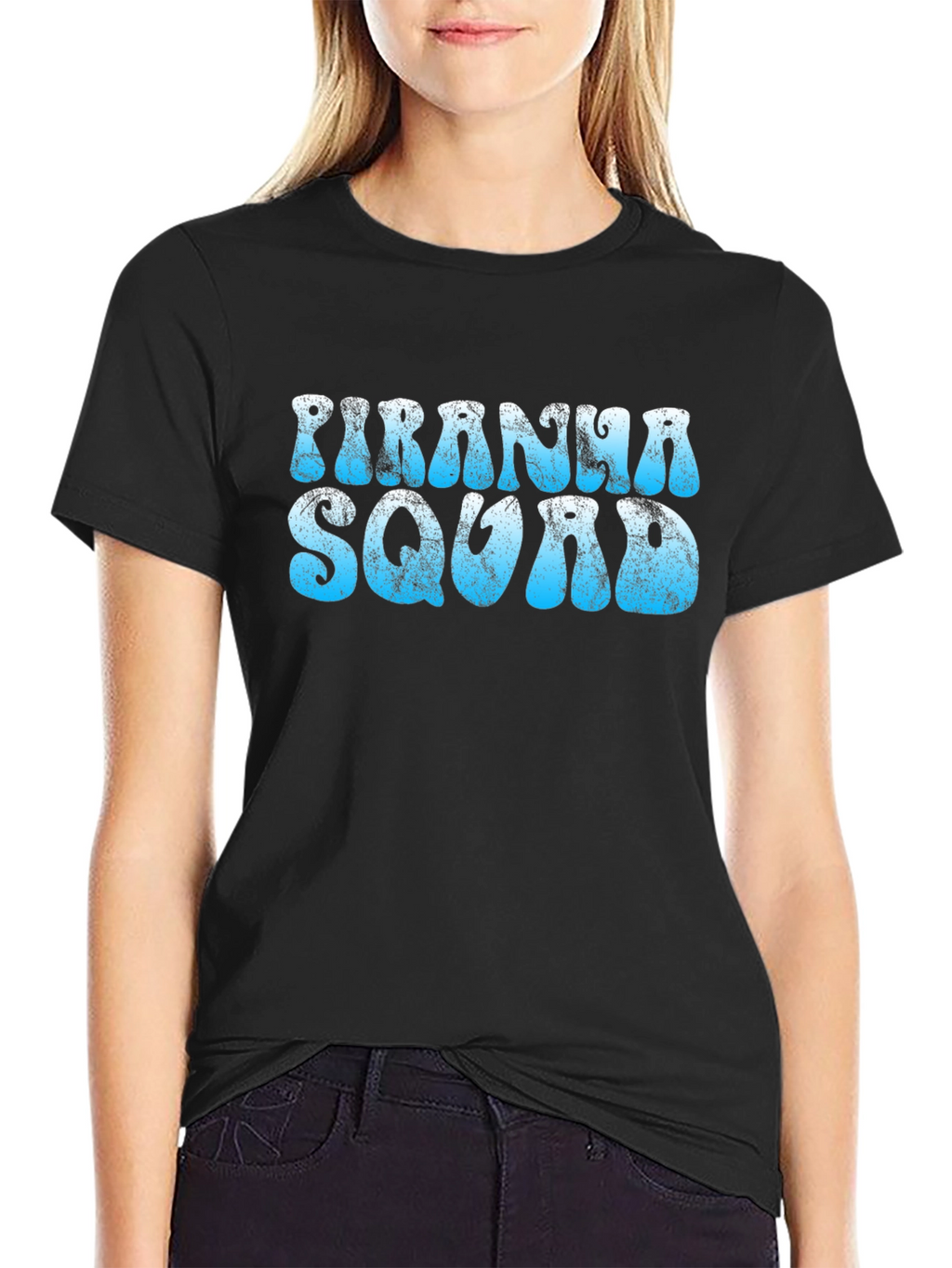 Piranha Squad Black Graphic Tee