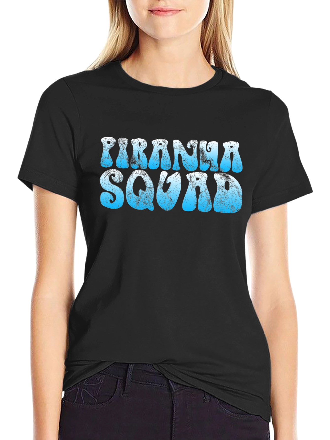 Piranha Squad Black Graphic Tee