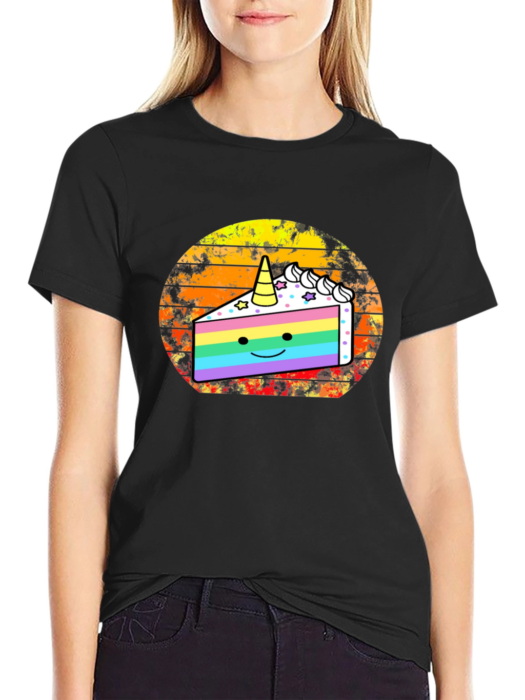 Unicorn Cake Graphic T-Shirt