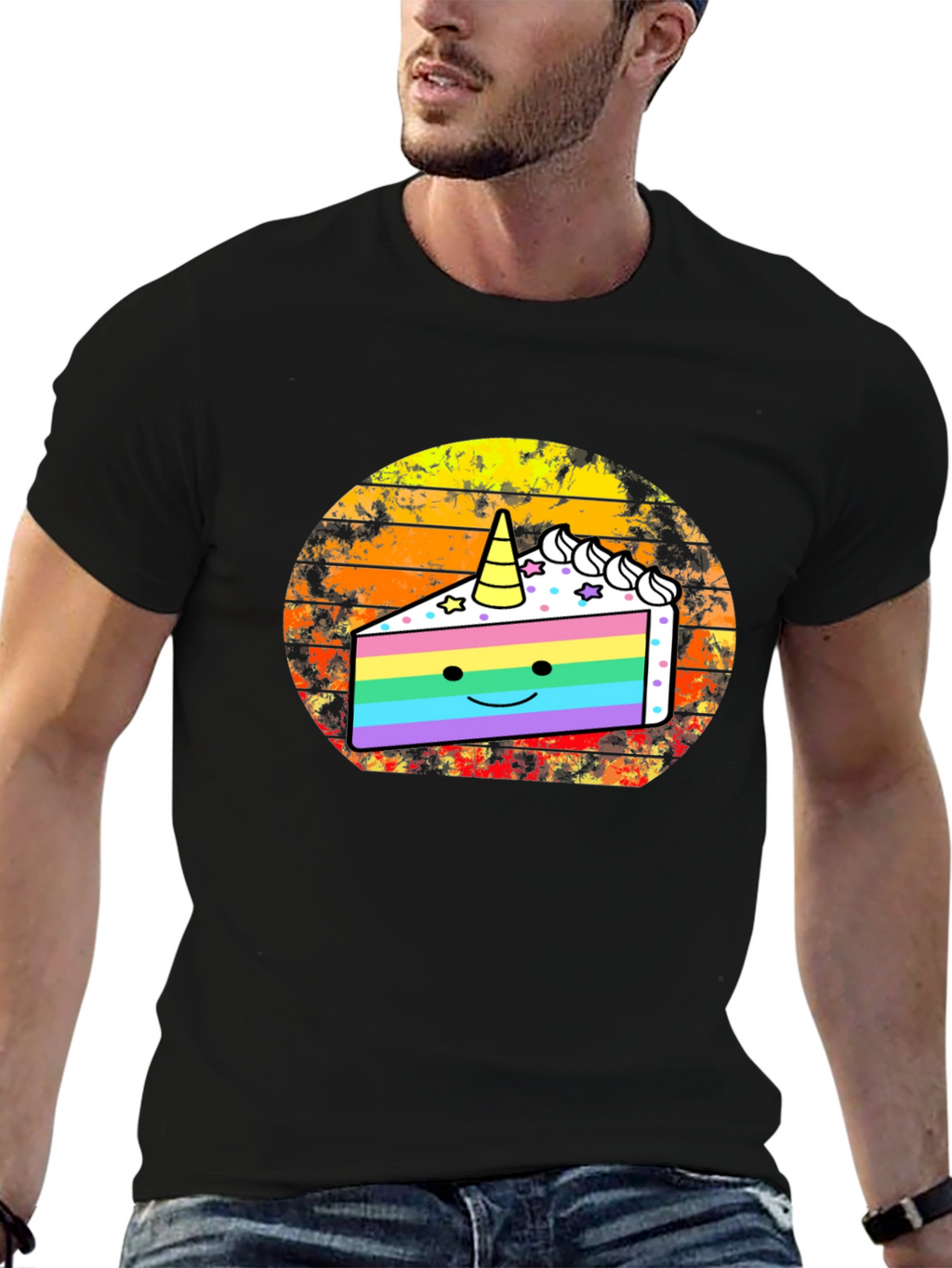 Unicorn Cake Graphic T-Shirt
