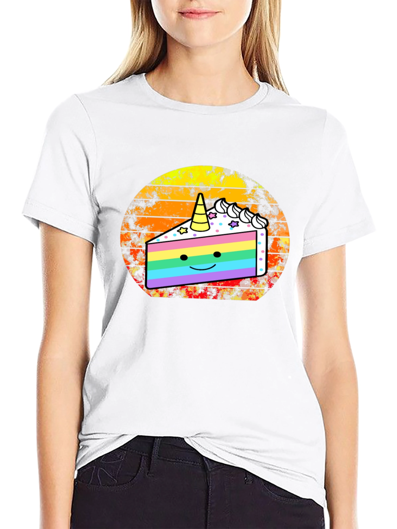 Unicorn Cake Graphic T-Shirt
