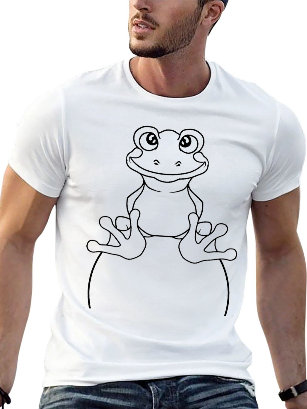 Frog Graphic Tee - Relaxed Fit Black T-Shirt