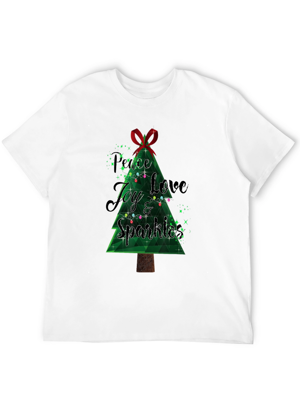 Festive Peace Love Joy Christmas T-Shirt