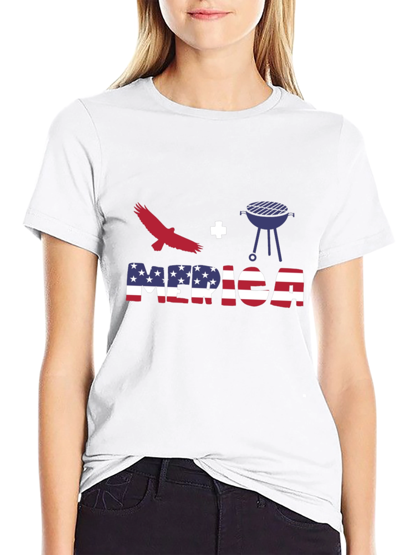 Patriotic Eagle + Grill T-Shirt - Merica BBQ
