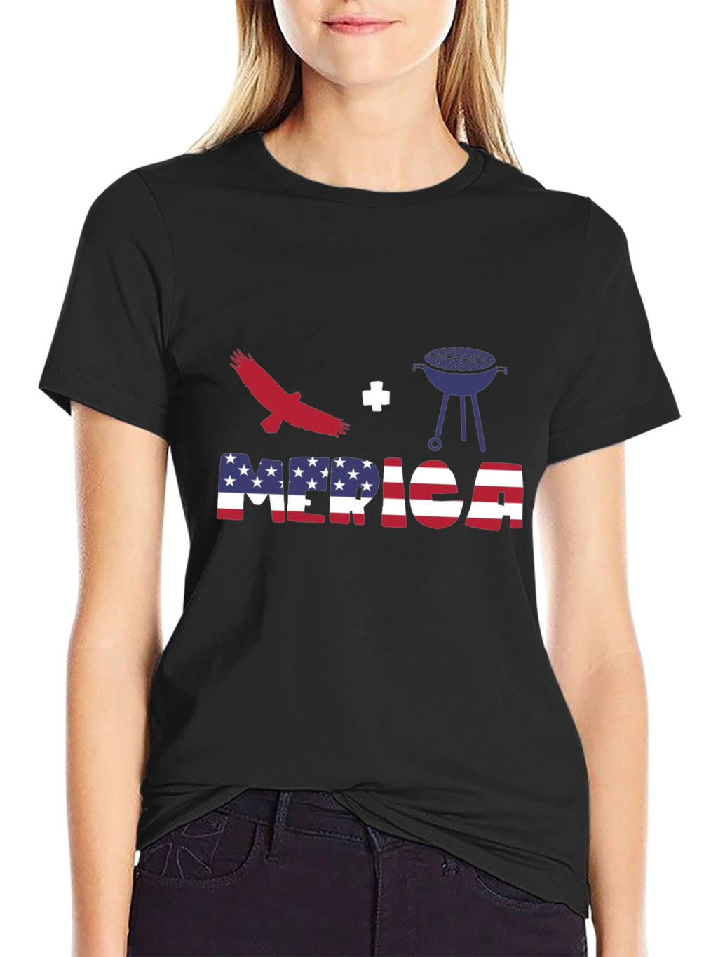 Patriotic Eagle + Grill T-Shirt - Merica BBQ