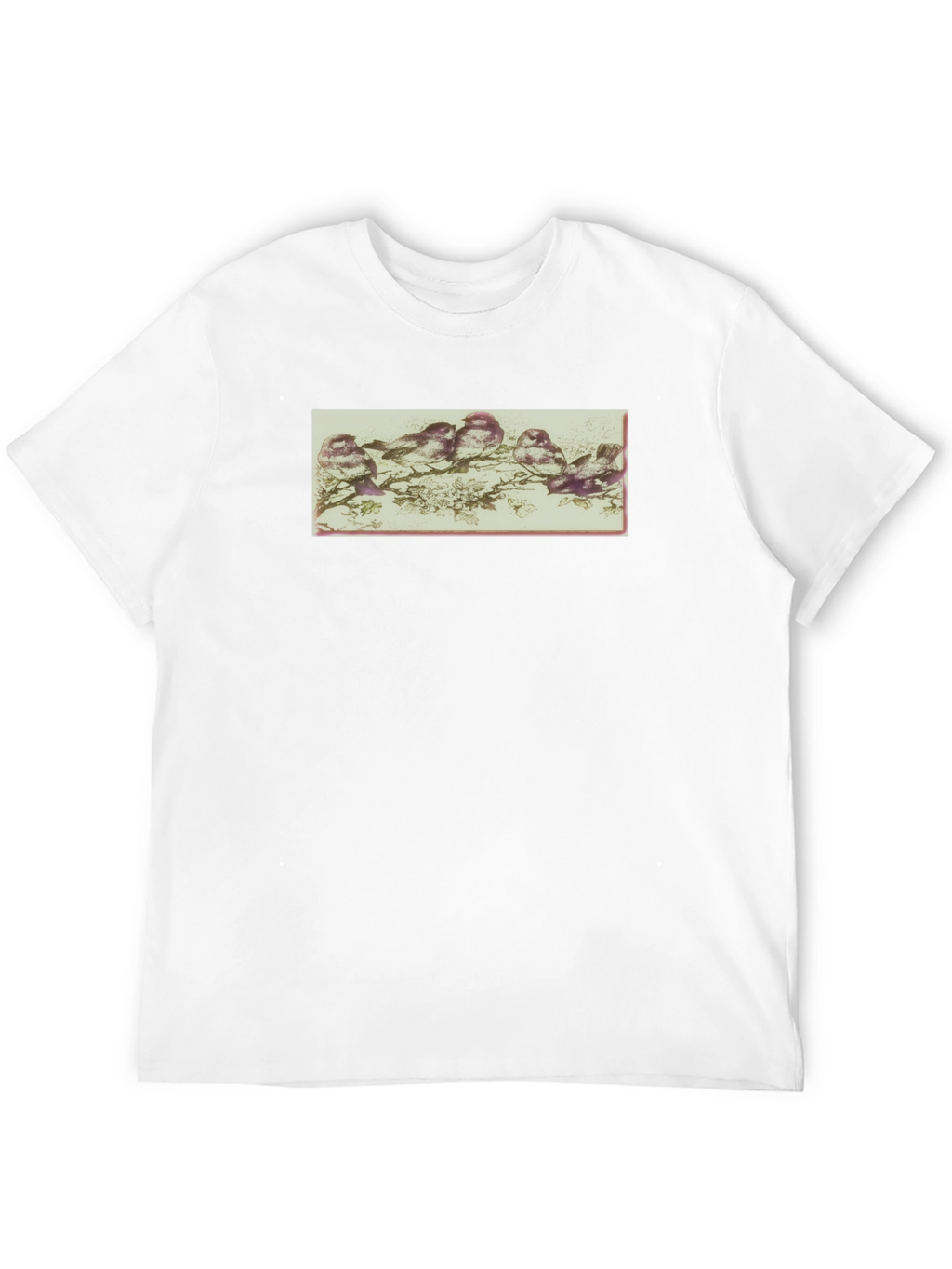 Black T-Shirt with Nature Graphic