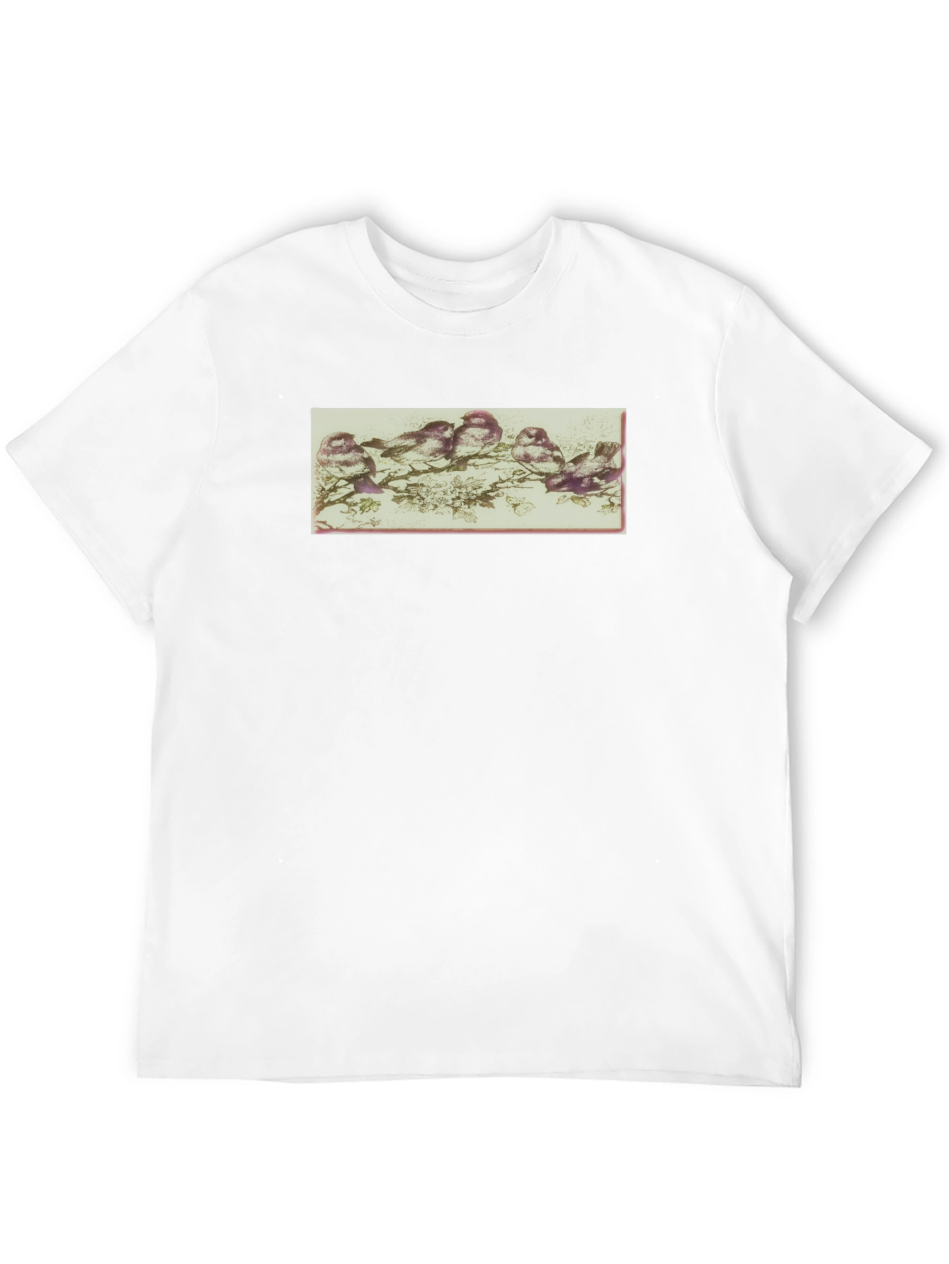 Black T-Shirt with Nature Graphic