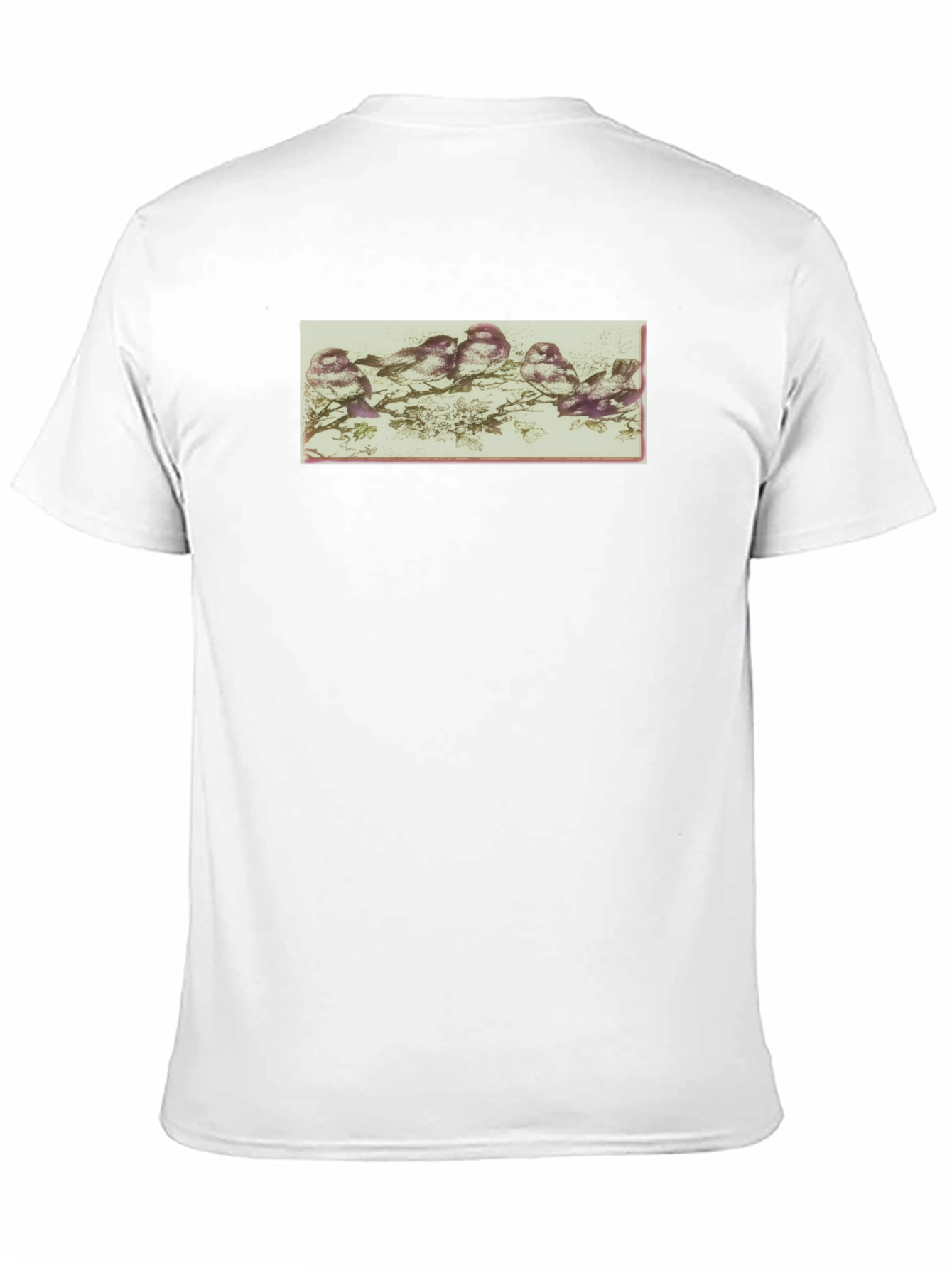 Black T-Shirt with Nature Graphic