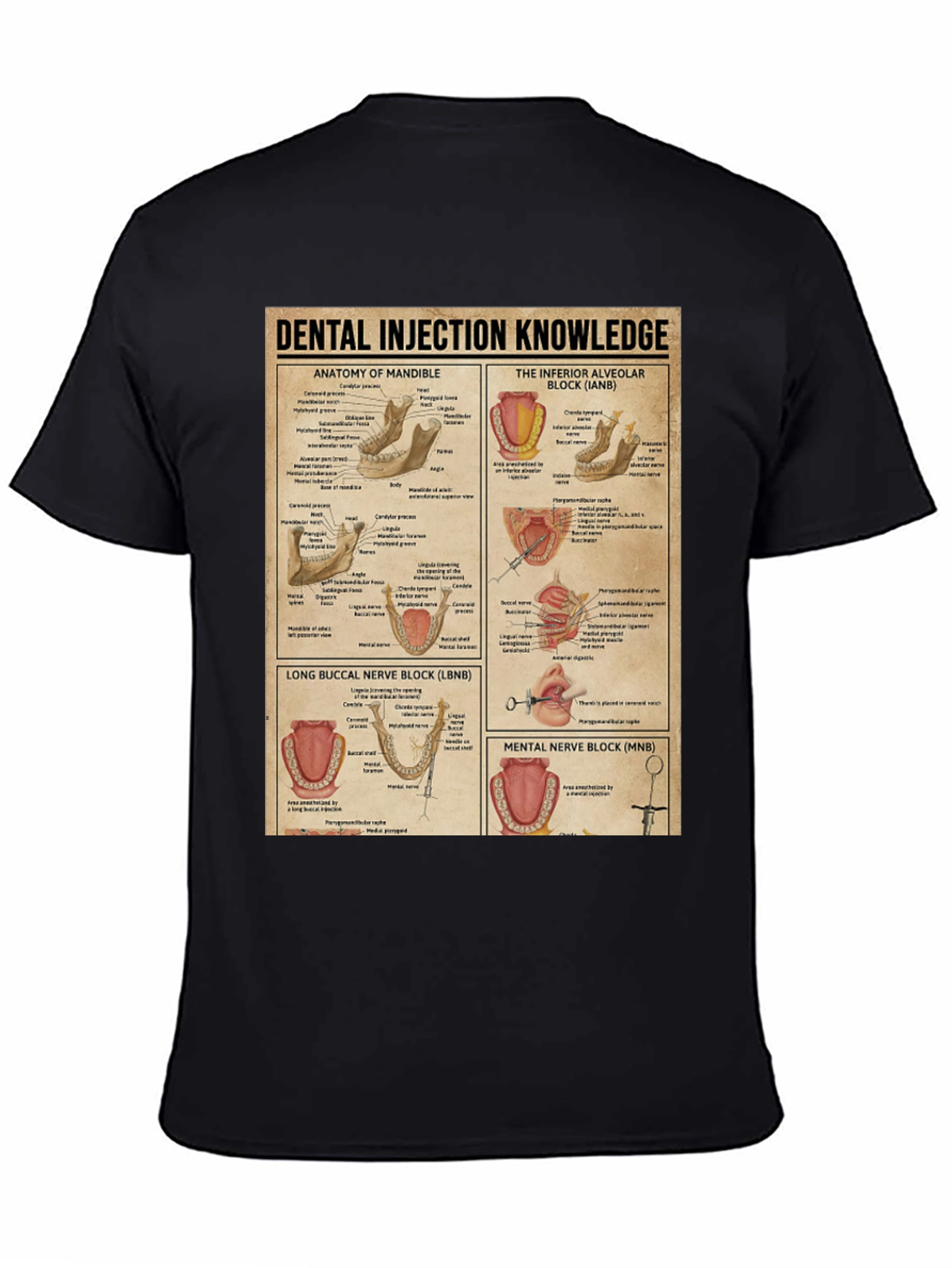 Dental Injection Knowledge Anatomy T-Shirt