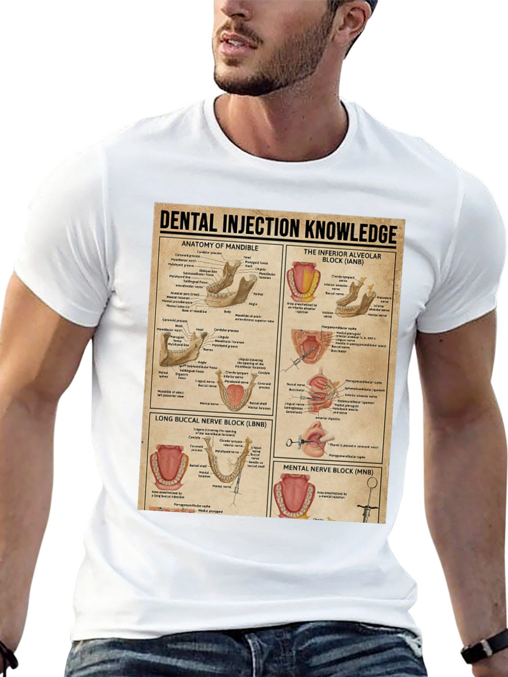 Dental Injection Knowledge Anatomy T-Shirt