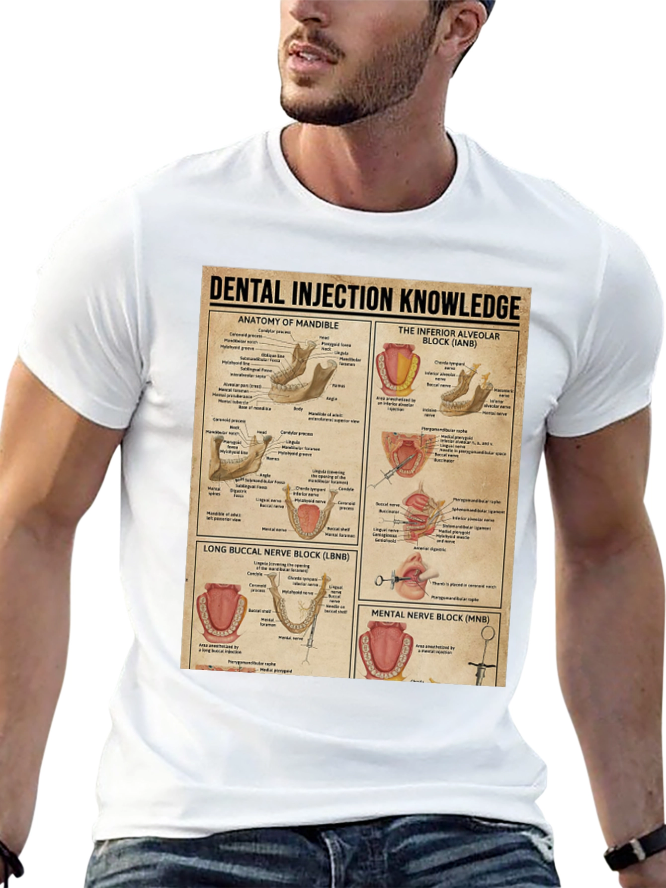 Dental Injection Knowledge Anatomy T-Shirt