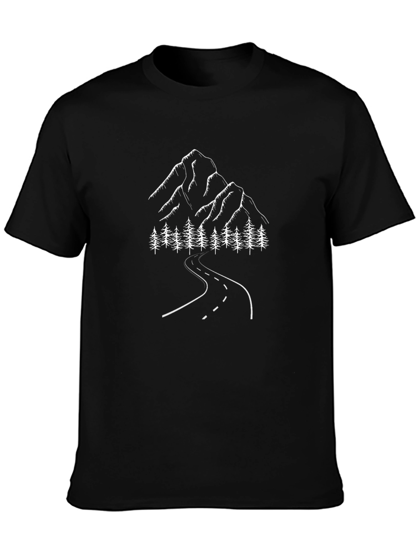 Mountain Road Graphic Tee - Black