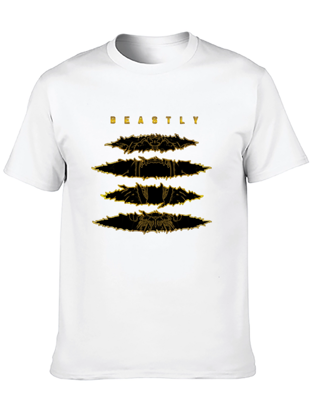 Beastly Graphic Print Mens Black T-Shirt
