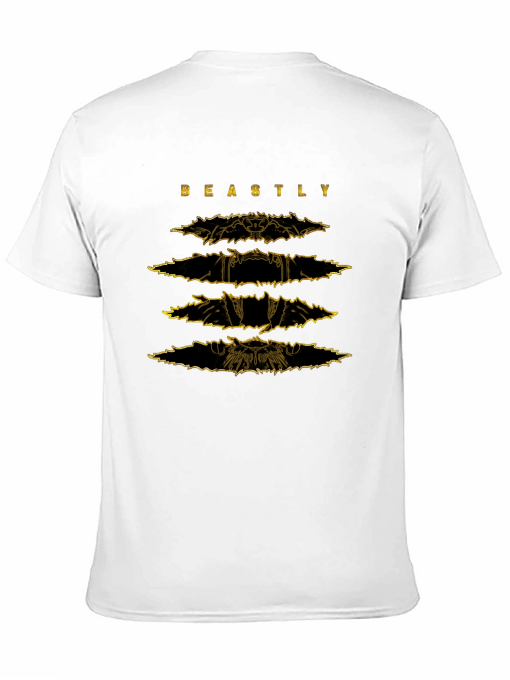 Beastly Graphic Print Mens Black T-Shirt
