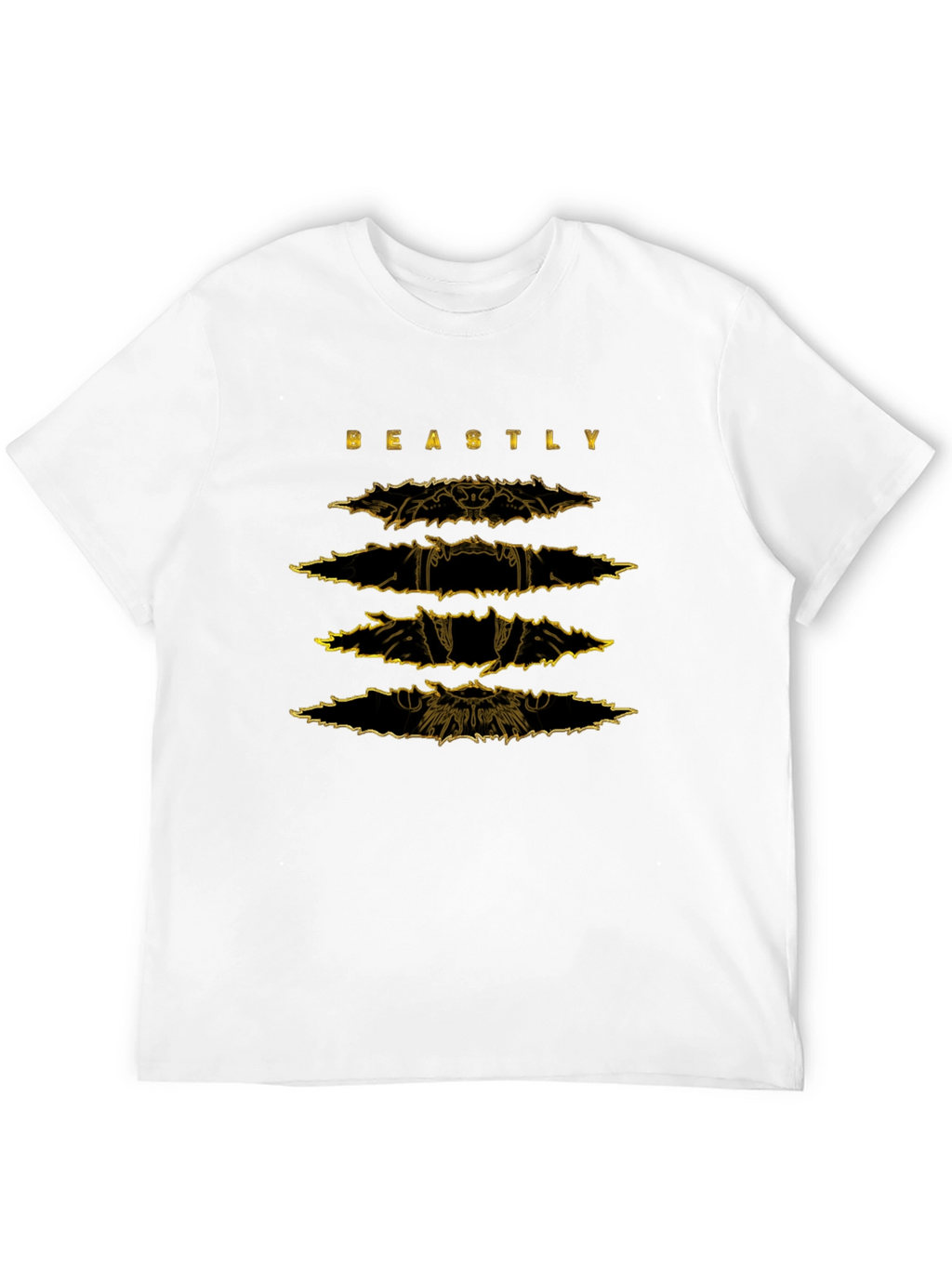 Beastly Graphic Print Mens Black T-Shirt
