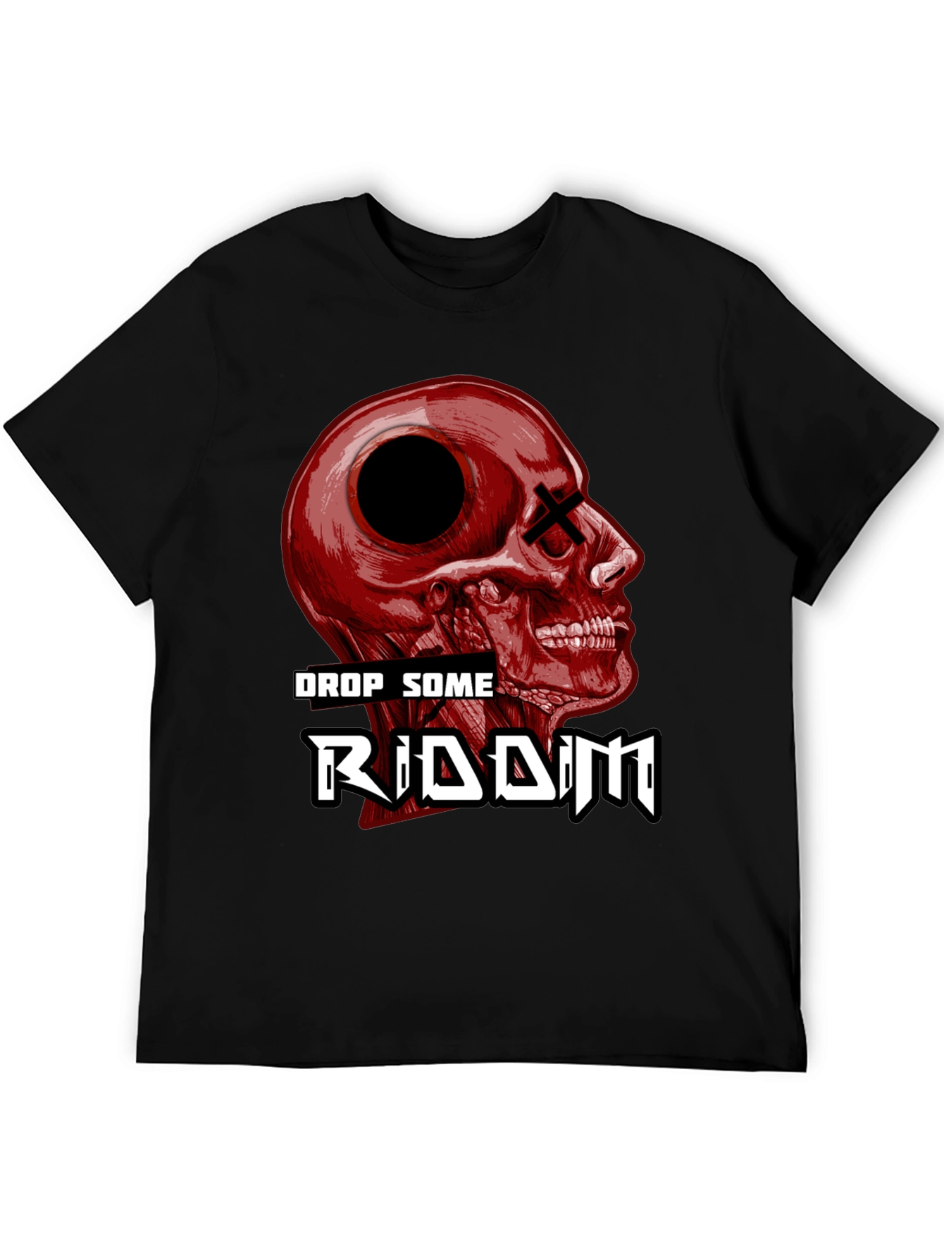 Drop Some Riddim Skull Graphic T-Shirt