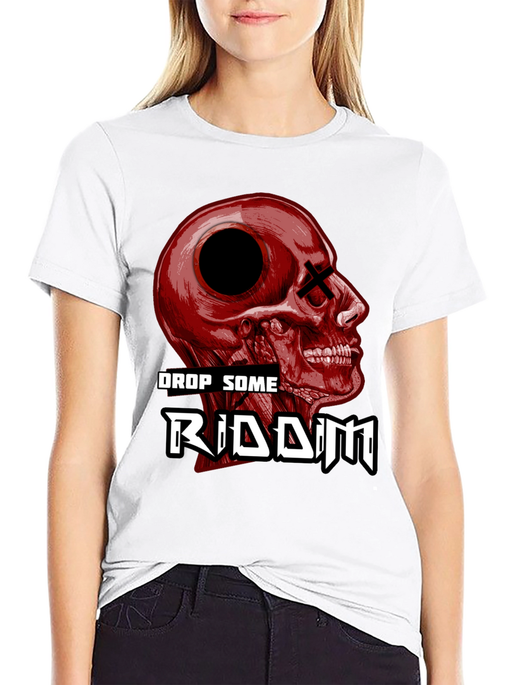 Drop Some Riddim Skull Graphic T-Shirt