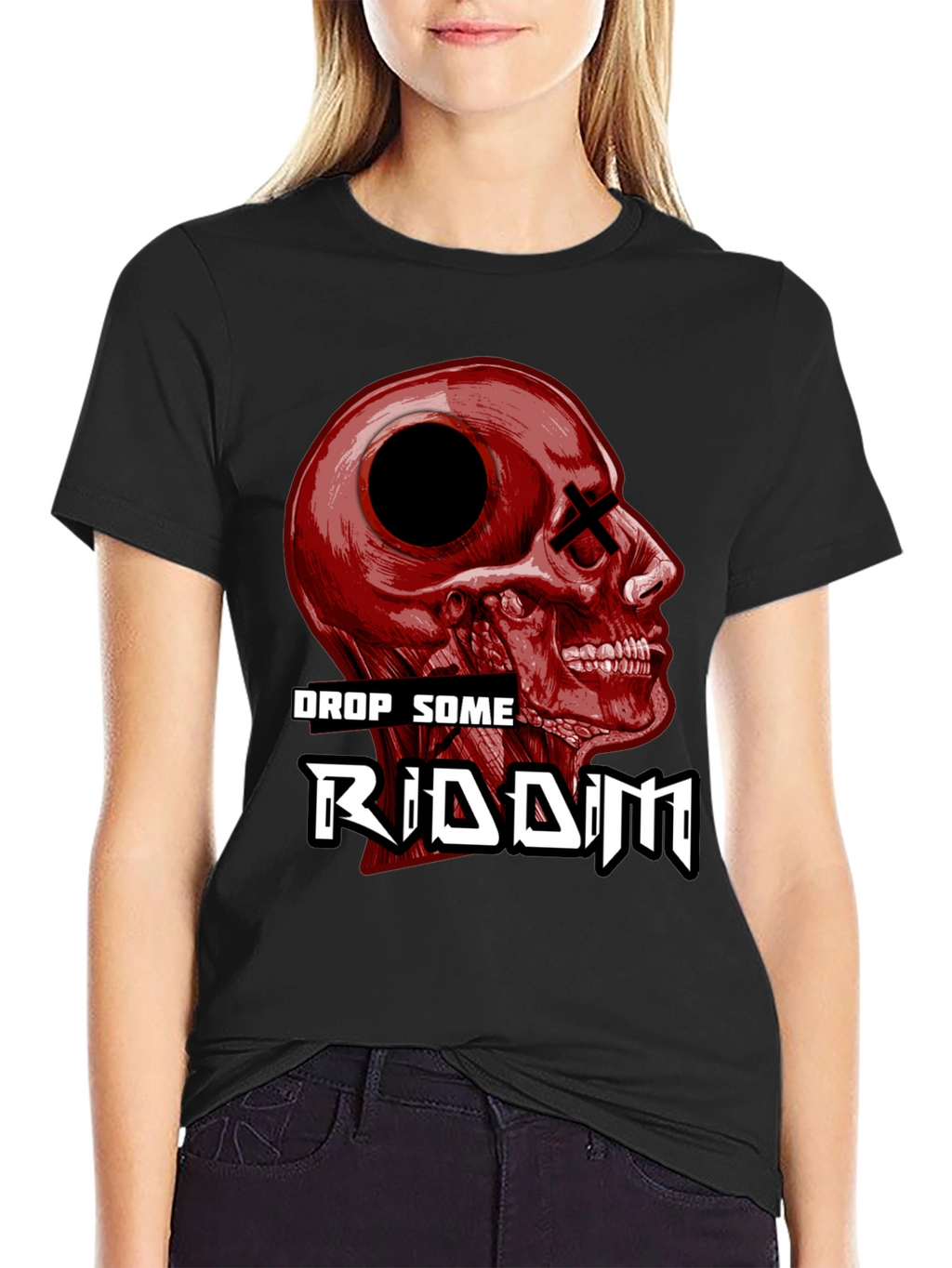 Drop Some Riddim Skull Graphic T-Shirt