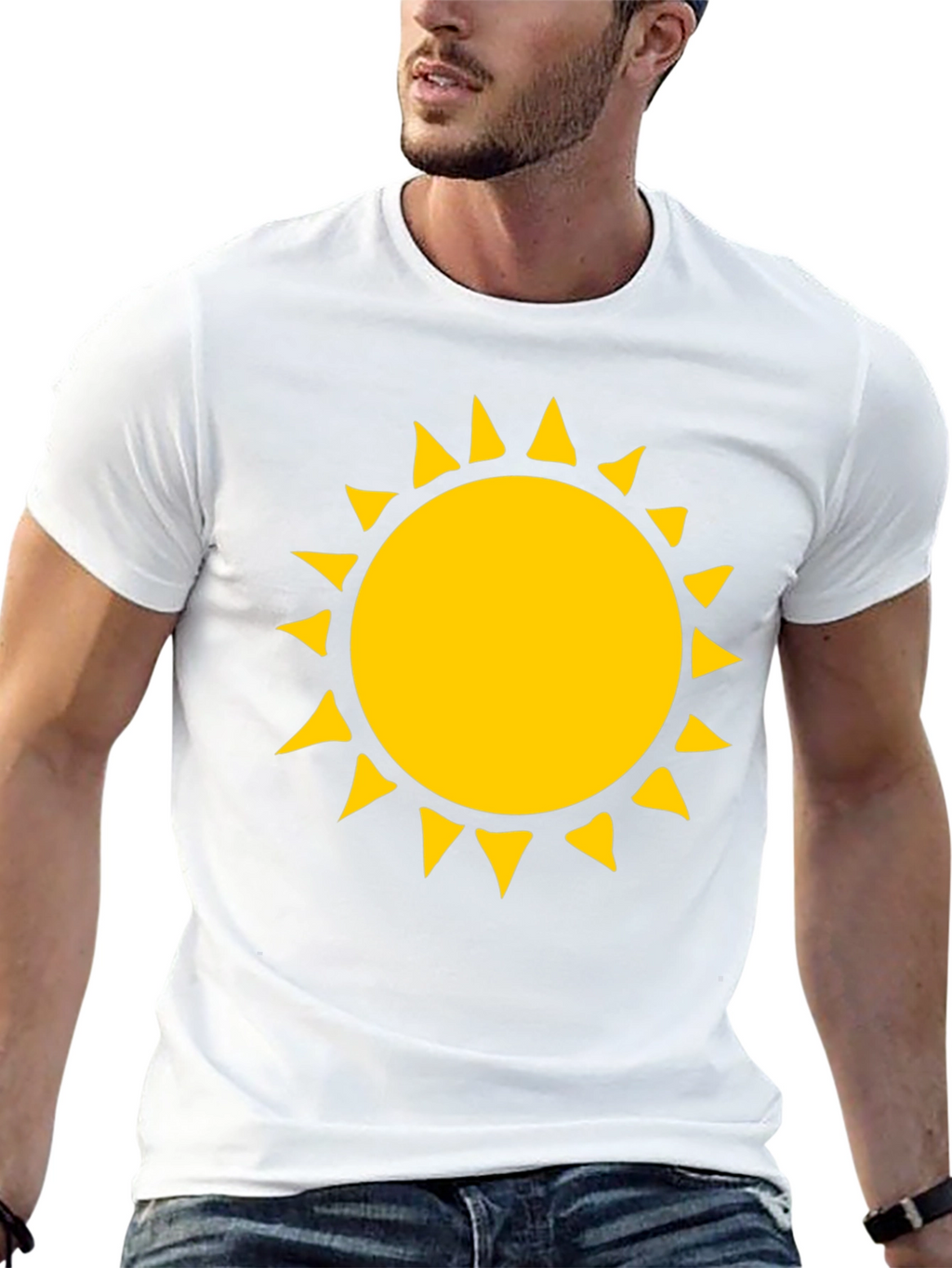 Sunny Graphic T-Shirt - Black Cotton Tee