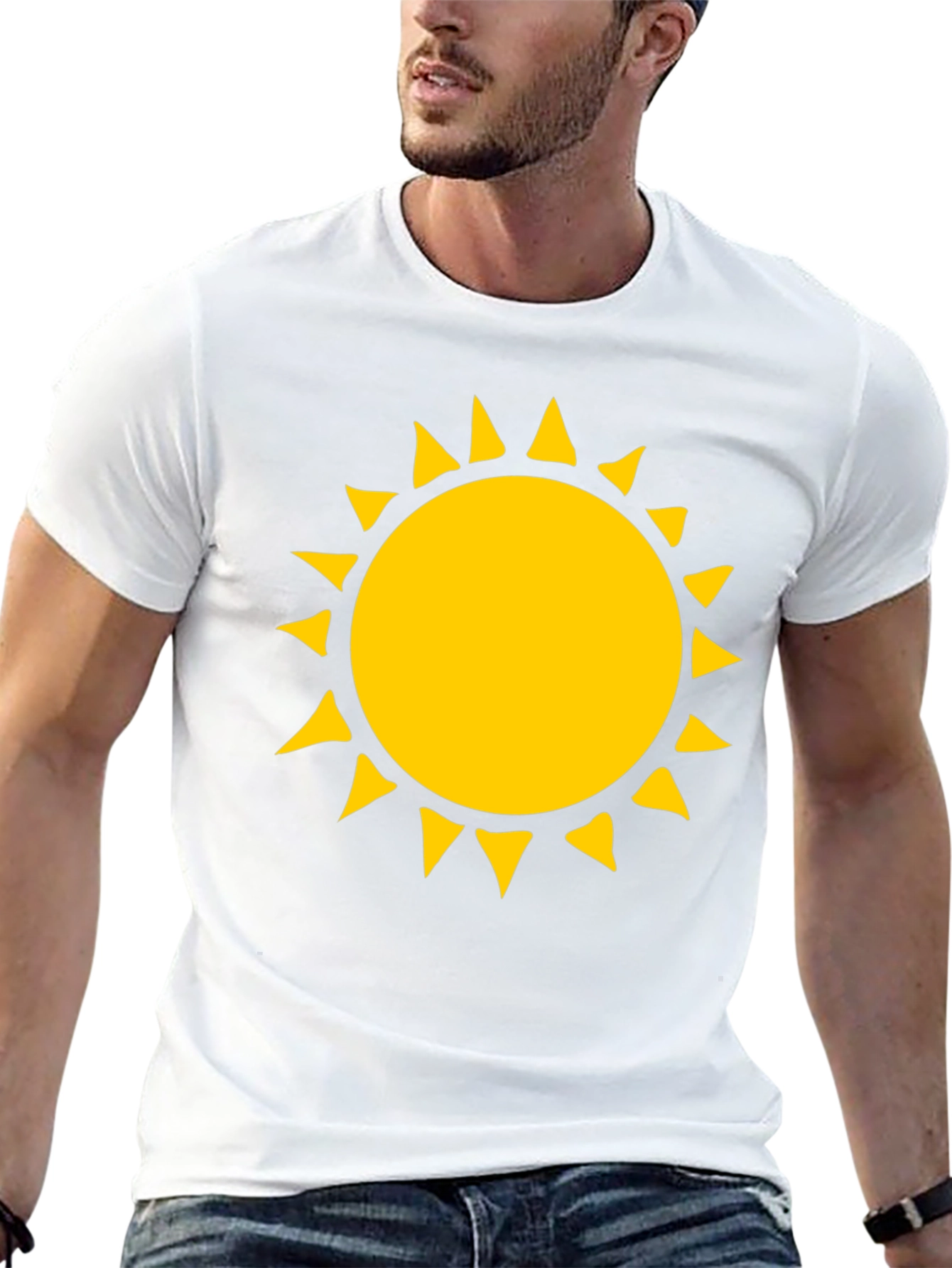 Sunny Graphic T-Shirt - Black Cotton Tee