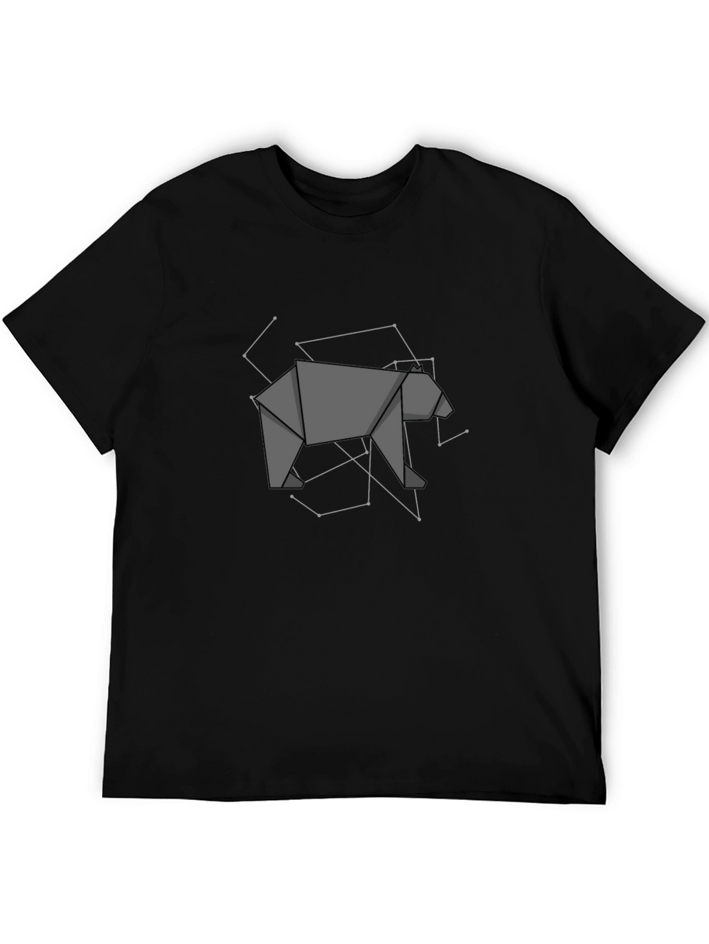 Origami Bear Graphic Tee - Modern Geometric Design
