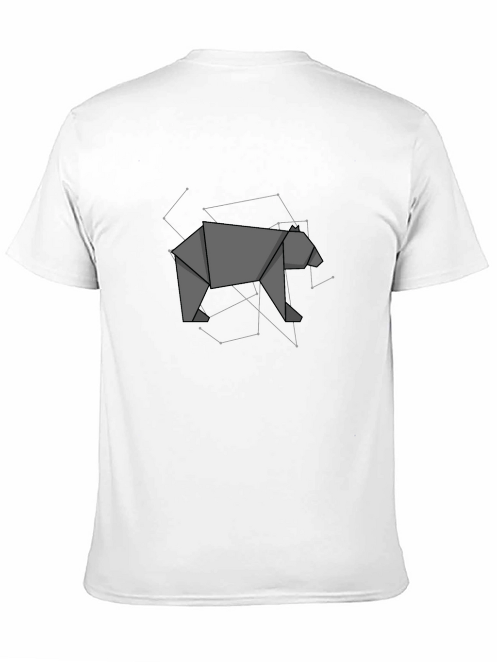 Origami Bear Graphic Tee - Modern Geometric Design