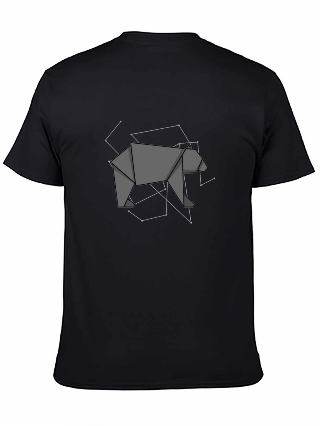 Origami Bear Graphic Tee - Modern Geometric Design