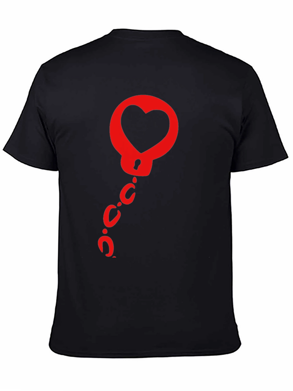 Heart Handcuffs Graphic Tee - Black