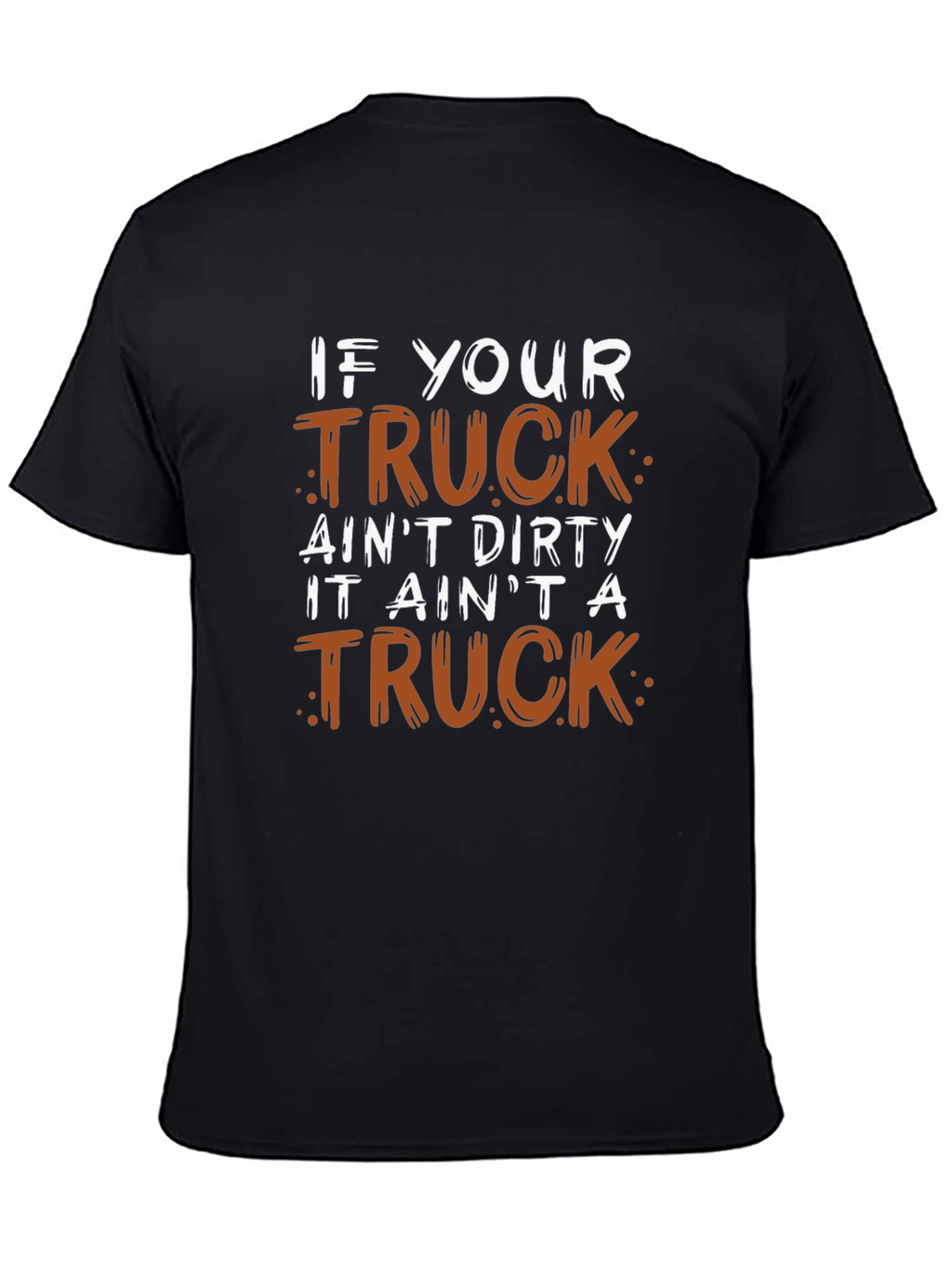 Dirty Truck Graphic Tee - Mens Black Cotton T-Shirt