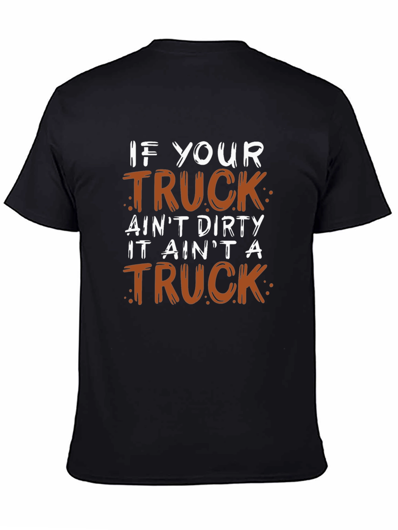 Dirty Truck Graphic Tee - Mens Black Cotton T-Shirt