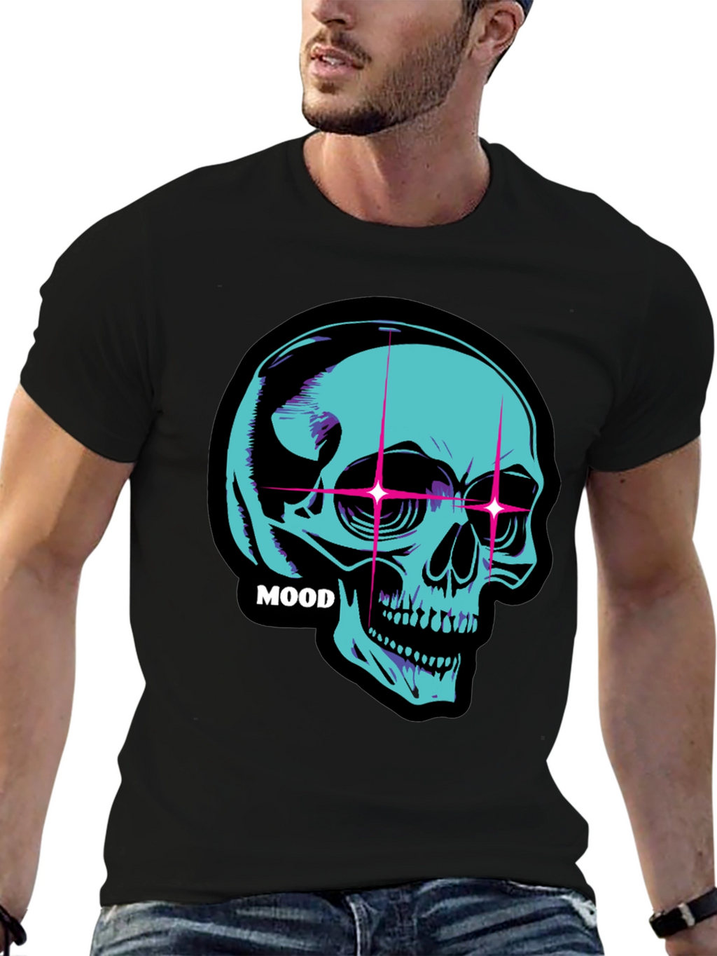 Neon Skull Mood T-Shirt