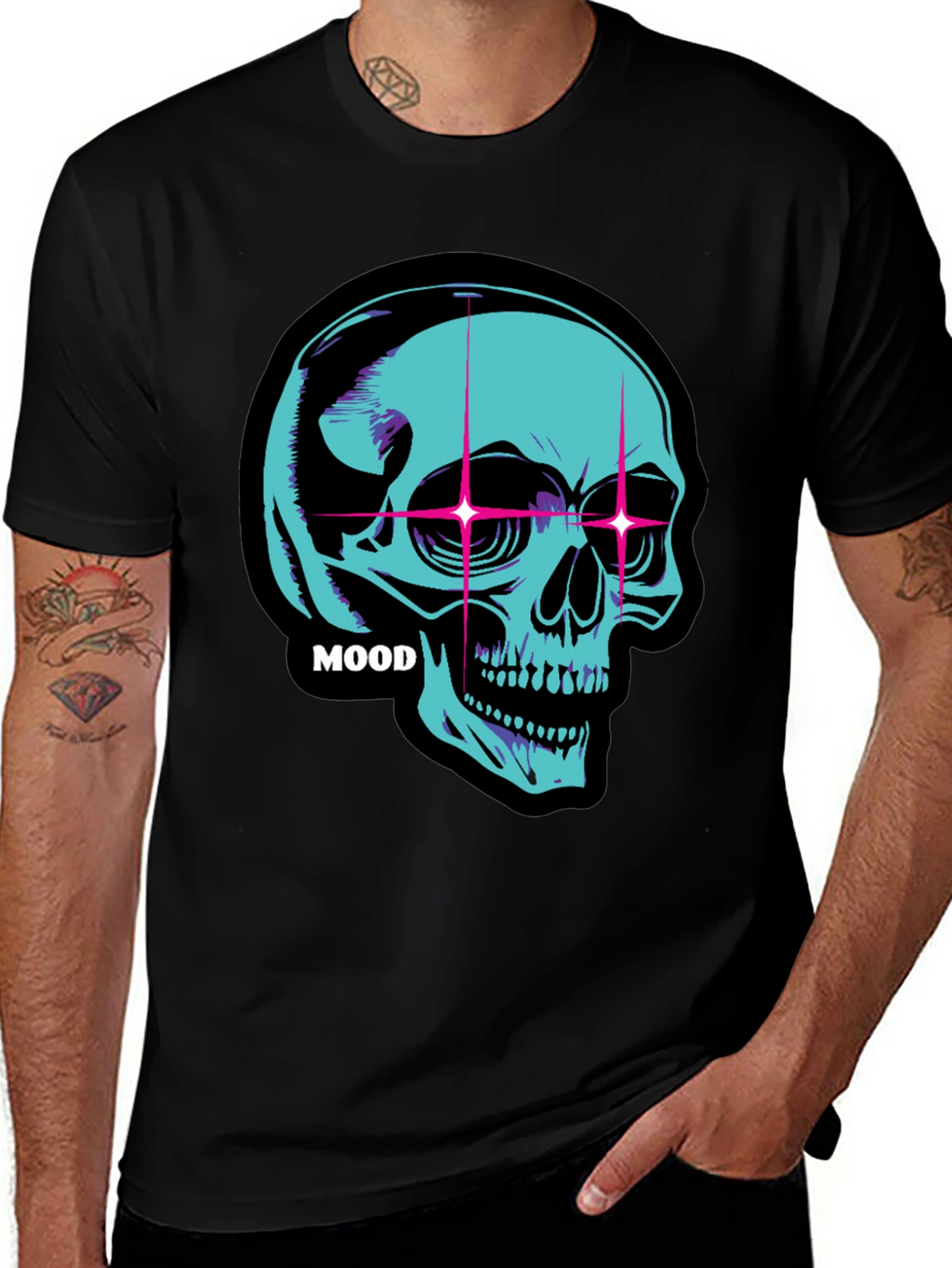 Neon Skull Mood T-Shirt
