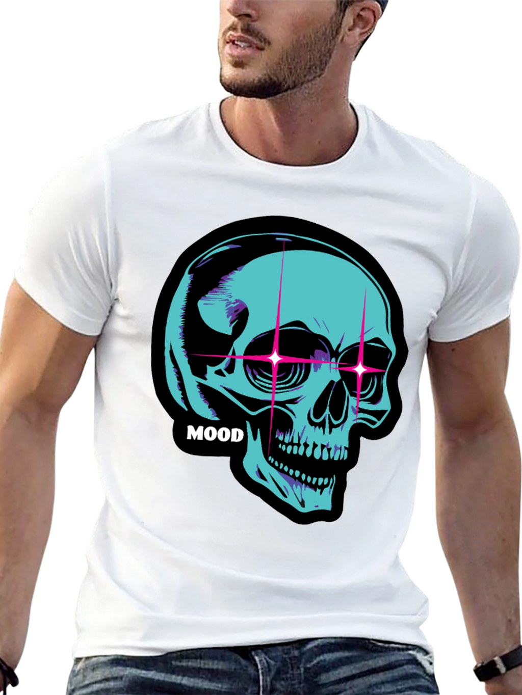 Neon Skull Mood T-Shirt