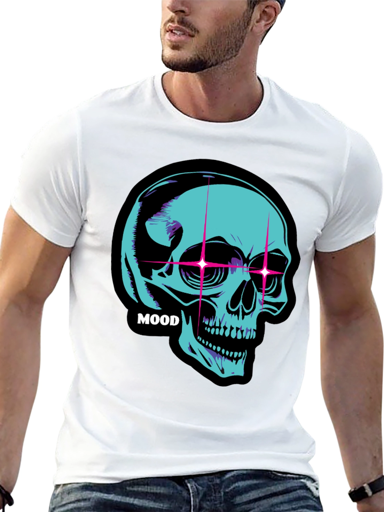 Neon Skull Mood T-Shirt